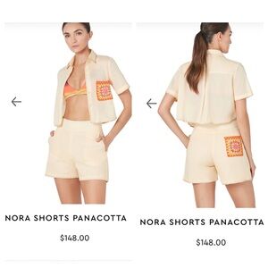 Palmacea Nora Shorts in panacotta color NWTS size small